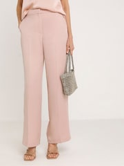 JD Williams Pink Satin Wide Leg Trousers - Image 3 of 4