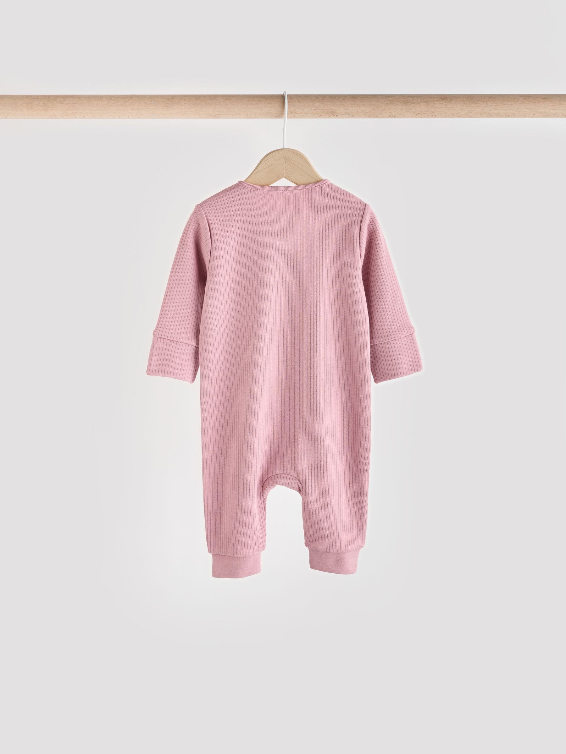 ベビーサタン ベビーニュート Przeglądaj Różowe/fioletowe - Zestaw 3 pajacyków niemowlęcych z