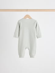 Blue Slogan Baby Zip Sleepsuits 3 Pack (0mths-2yrs) - Image 5 of 10