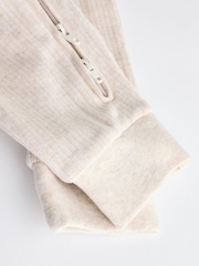 Diseño con eslogan en tono neutro - Pack de 3 pijamas tipo pelele de algodón 100 % con cremallera bilateral y diseño sin calcetín para bebé (0 meses - 3 años) - Imagen 10 de 12