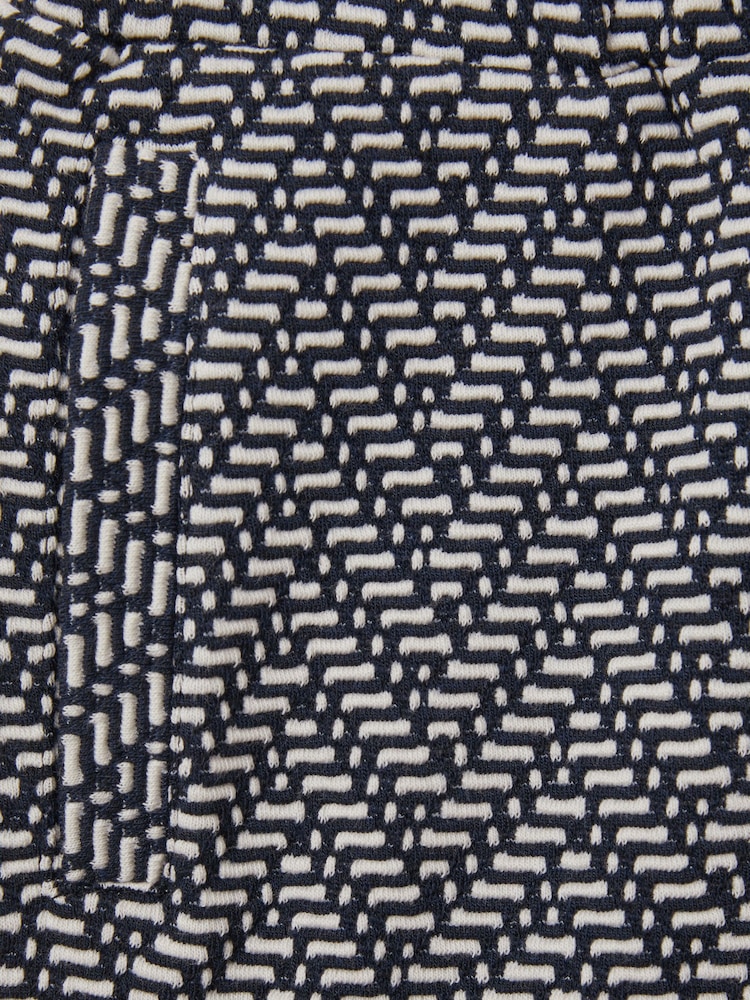 Reiss Navy Ellis 3-9 yrs Zig-Zag Drawstring Waist Shorts - Image 4 of 4
