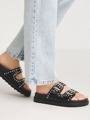 Simply Be Hardware Zwei Schnallenriemen Sandalen in extra breiter Passform - Bild 1 von 5