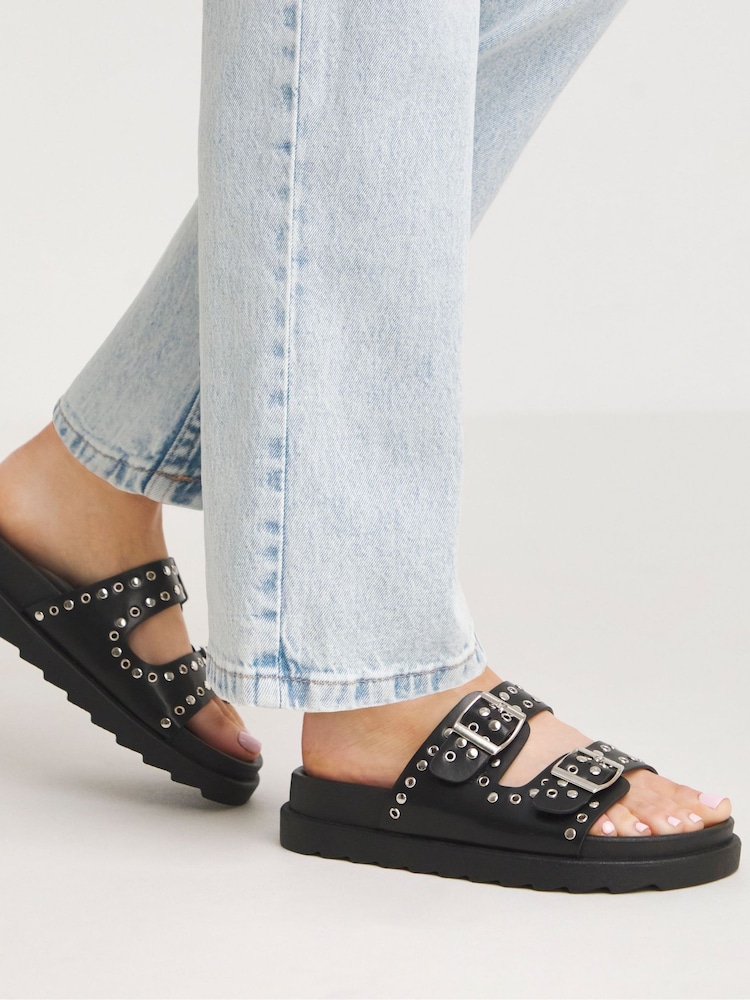 Simply Be Hardware Zwei Schnallenriemen Sandalen in extra breiter Passform - Bild 1 von 5