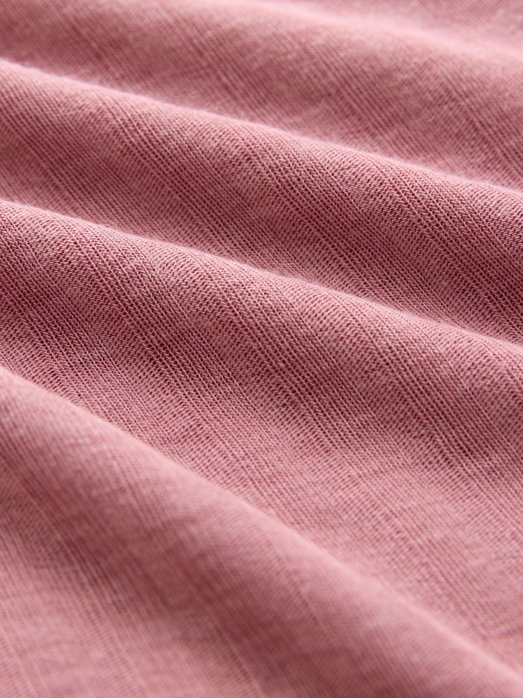 Pink/Cream Strappy Scoop Neck Slouch Ribbed Vests 2 Pack - Image 8 of 8