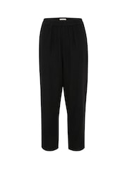 Soaked in Luxury Vinda Linen Blend Casual Cropped Length Black Trousers - Image 5 of 6