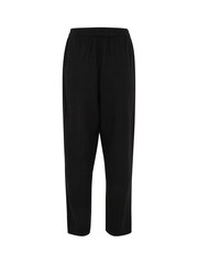 Soaked in Luxury Vinda Linen Blend Casual Cropped Length Black Trousers - Image 6 of 6