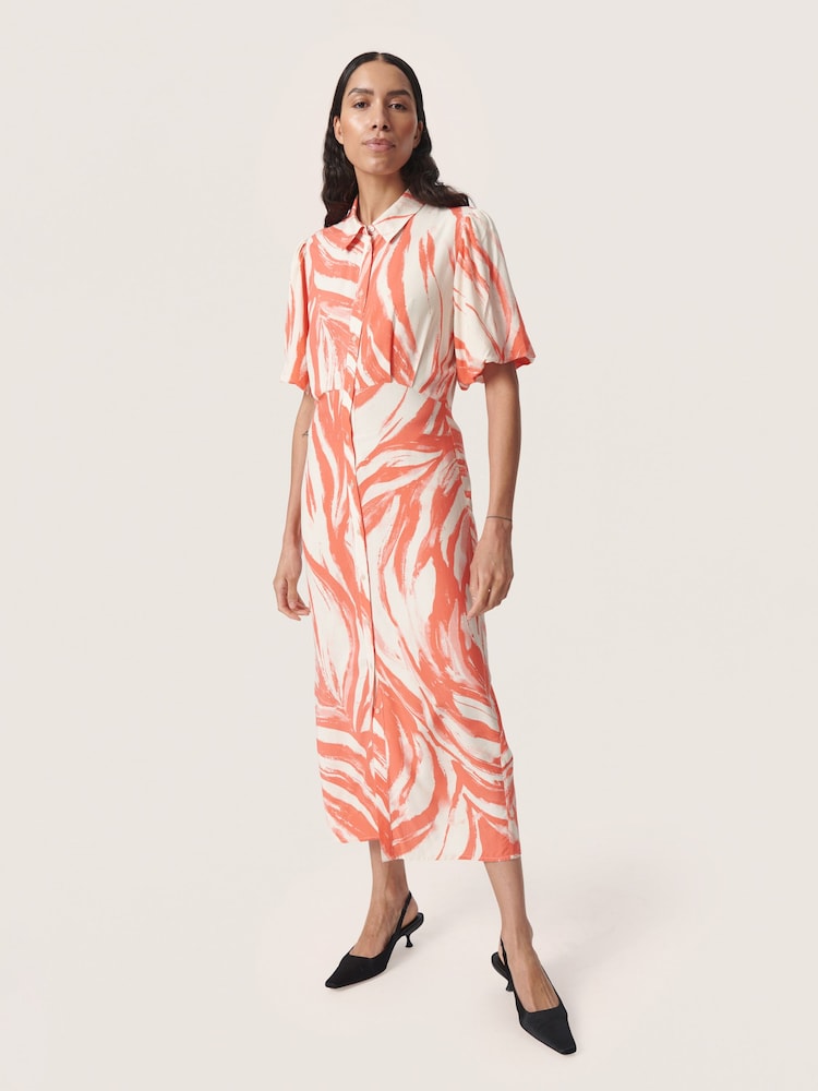 Soaked in Luxury Wynter Midi Half Sleeve Shirt Dress - Image 1 of 5