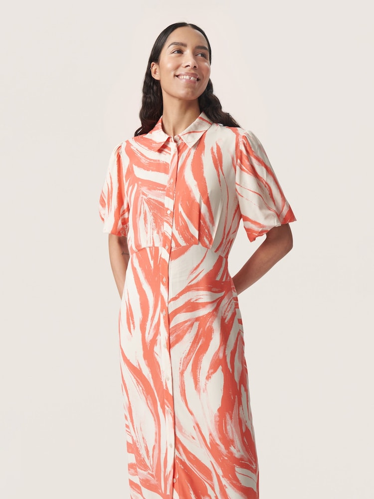Soaked in Luxury Wynter Midi Half Sleeve Shirt Dress - Image 2 of 5