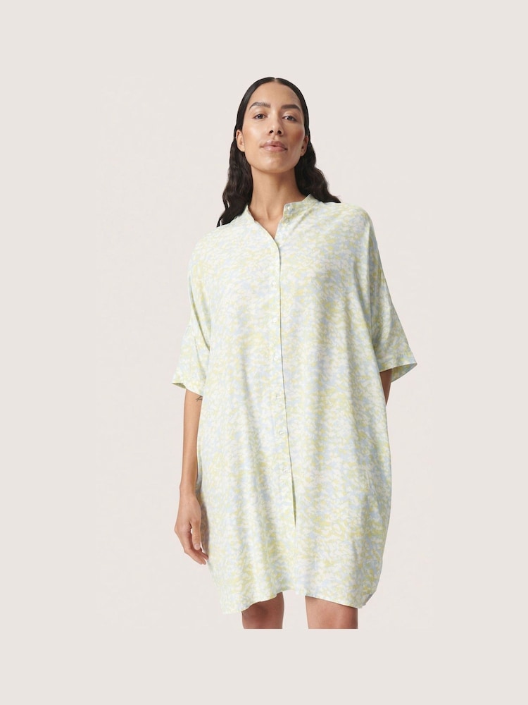 Soaked in Luxury Cream Wynter Knee Length Shirt Dress - Image 1 of 5