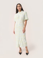 Soaked in Luxury Wynter Midi Half Sleeve Shirt Dress - Image 1 of 5