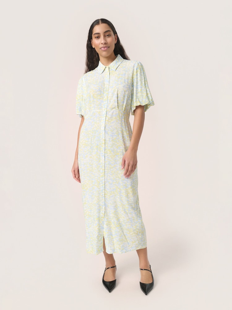 Soaked in Luxury Wynter Midi Half Sleeve Shirt Dress - Image 1 of 5