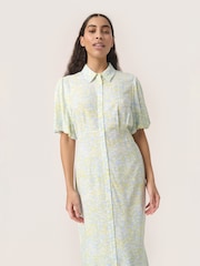 Soaked in Luxury Wynter Midi Half Sleeve Shirt Dress - Image 3 of 5