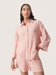 Soaked in Luxury Belira Striped Casual Fit Shirt - Image 1 of 5