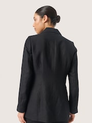 Soaked in Luxury Malia Fitted Single-Breasted Black Blazer - Image 2 of 5