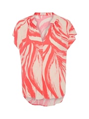 Soaked in Luxury Wynter Notch Neck Short Sleeve Blouse - Image 4 of 5