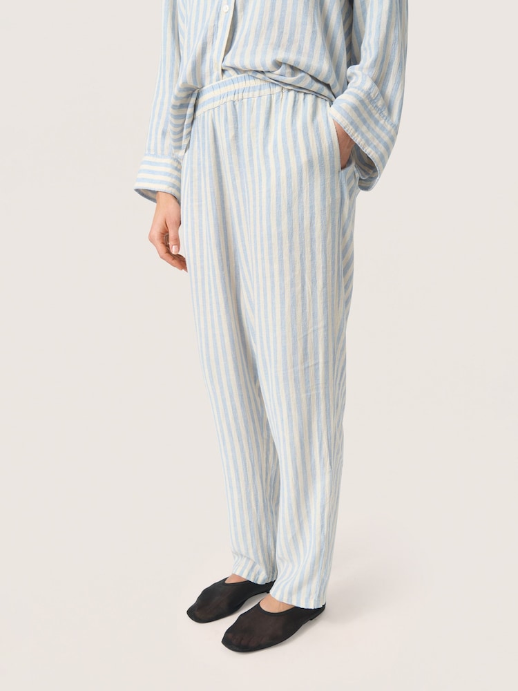 Soaked in Luxury Belira Linen Blend Cropped Leg Casual Trousers - Image 1 of 6