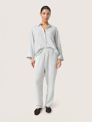 Soaked in Luxury Belira Linen Blend Cropped Leg Casual Trousers - Image 3 of 6