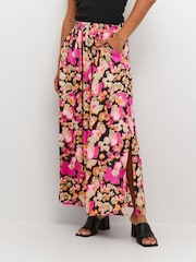 Kaffe Pollie High Waist Pockets Black Maxi Skirt - Image 1 of 6