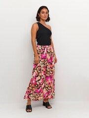 Kaffe Pollie High Waist Pockets Black Maxi Skirt - Image 2 of 6
