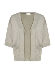 Kaffe Green Regina Half Sleeve Open Front Cardigan - Image 5 of 6