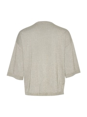 Kaffe Green Regina Half Sleeve Open Front Cardigan - Image 6 of 6