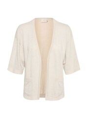 Kaffe Regina Half Sleeve Open Front White Cardigan - Image 5 of 6