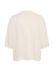Kaffe Regina Half Sleeve Open Front White Cardigan - Image 6 of 6