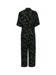 Kaffe Ruthie Half Sleeve Cropped Black Jumpsuit - Image 6 of 6