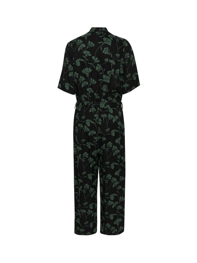 Kaffe Ruthie Half Sleeve Cropped Black Jumpsuit - Image 6 of 6 Kaffe Ruthie Half Sleeve Cropped Black Jumpsuit - Image 6 of 6
