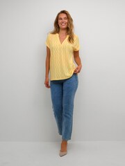 Kaffe Rachel Short Sleeve Eyelet Black Blouse - Image 3 of 6