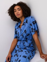 Kaffe Arina Half Sleeve V-Neck Maxi Dress - Image 3 of 5