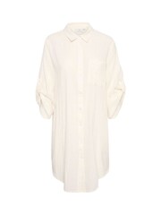 Kaffe Pauline 100% Cotton Above Knee Length Shirt White Dress - Image 5 of 6