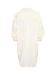 Kaffe Pauline 100% Cotton Above Knee Length Shirt White Dress - Image 6 of 6