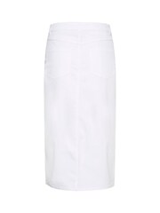 Kaffe Zelina Denim Midi Length Pencil White Skirt - Image 6 of 6