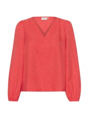 Kaffe Red Elise V-Neck Long Sleeve Blouse - Image 5 of 6