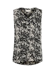 Kaffe Amber V-Neck Printed Sleeveless Black Top - Image 5 of 6