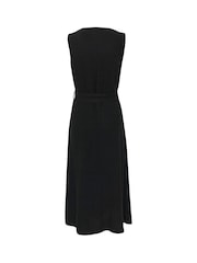 Kaffe Liny Sleeveless Buttons Black Maxi Dress - Image 6 of 6