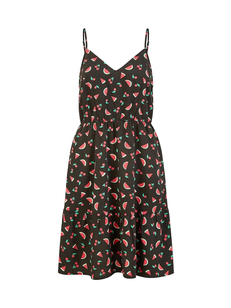 Yumi Black Watermelon Print Sundress - Image 4 of 4