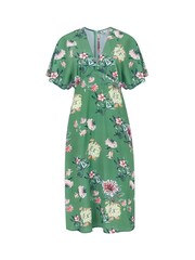 Yumi Green Yumi Blue Floral Blossom Print Kimono Dress - Image 5 of 5