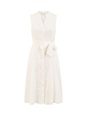 Yumi White Flower Broderie Anglaise Cotton Shirt Dress - Image 5 of 5