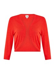 Yumi Red Knitted Curve Bolero - Image 4 of 4