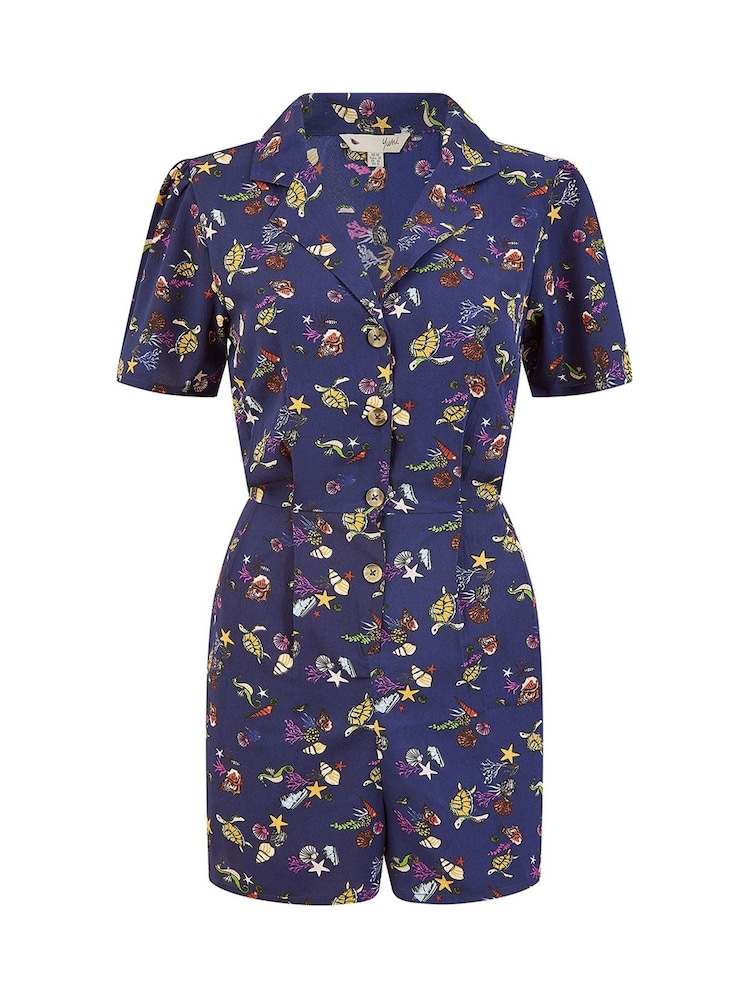 Yumi Blue Sealife Playsuit - Image 5 of 5
