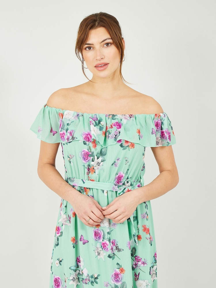 Yumi Blossom Butterfly Bardot Dress - Bild 2 von 4