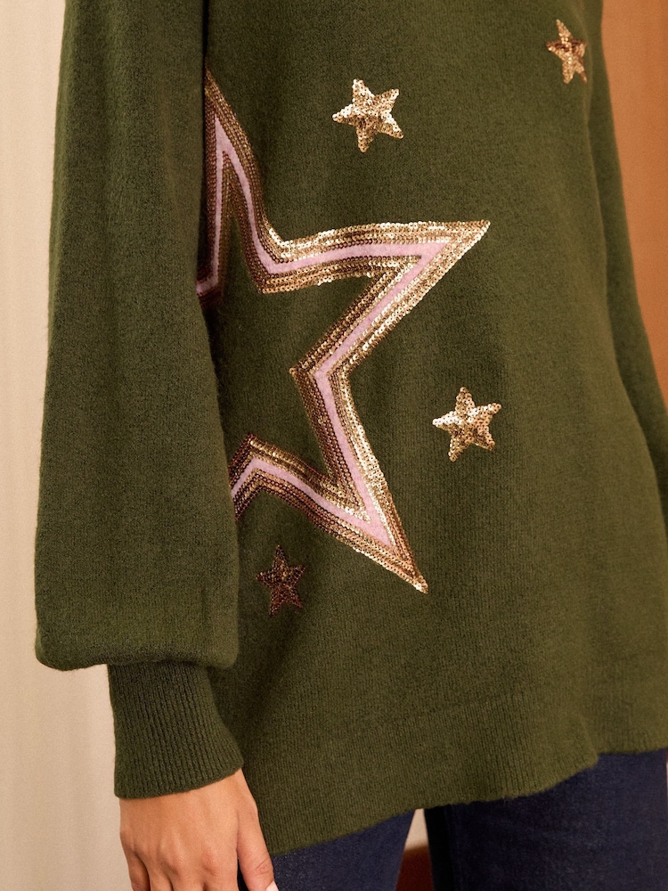 Love & Roses Cosy Crew Neck Longline Jumper - Image 2 of 4