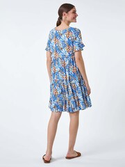 Roman Blue Abstract Print Tiered Smock Dress - Image 3 of 5