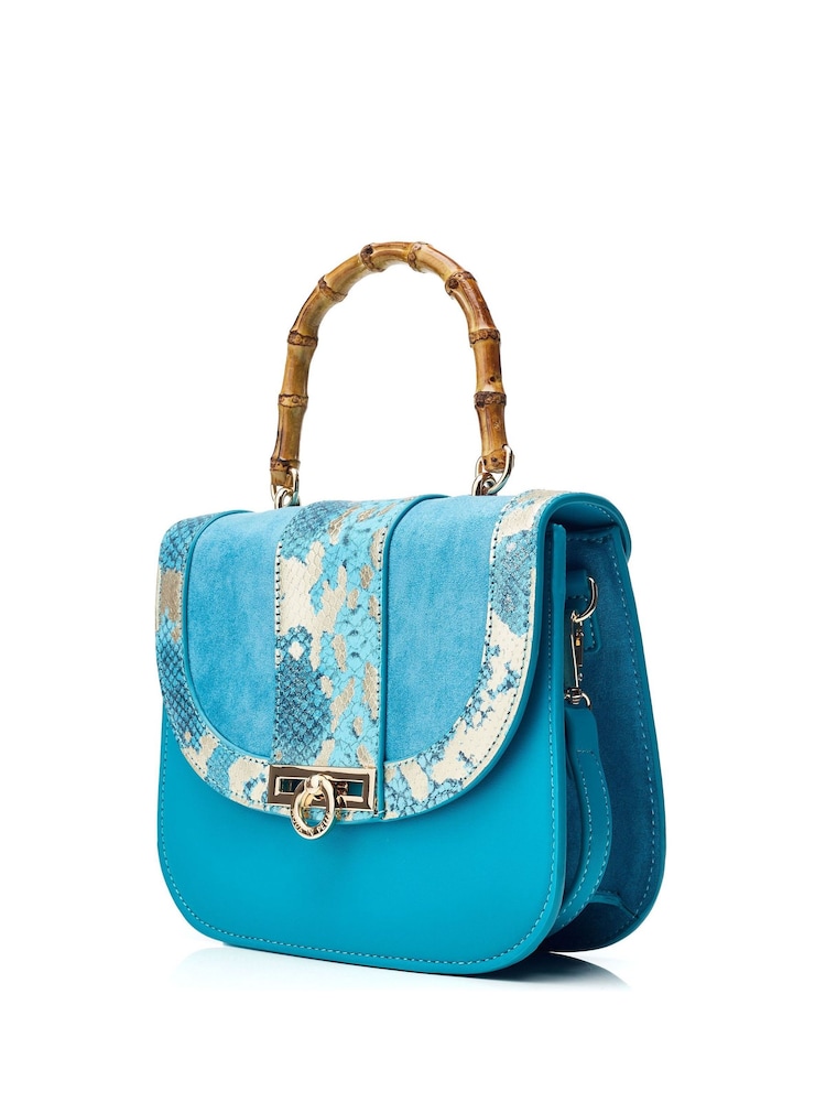 Moda in Pelle Tigerlily Bamboo Handle Shoulder Bag - Image 2 of 4 Moda in Pelle Tigerlily Bamboo Handle Shoulder Bag - Image 2 of 4