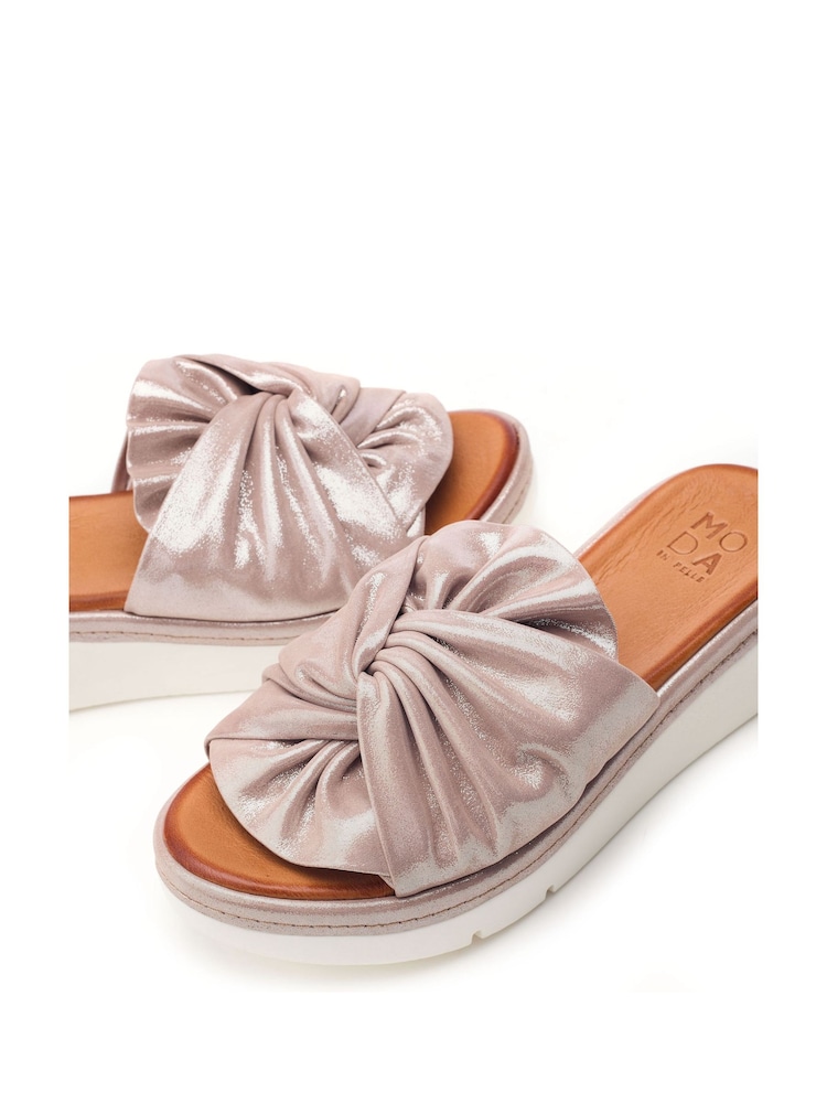 Moda in Pelle Ollin Twist Upper Sport Low Wedge Sliders - Image 4 of 4