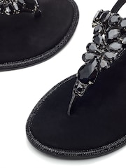 Moda in Pelle Tone Otalia Toe Post Jewel Trim Sandals - Image 4 of 4