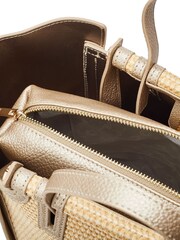 Moda in Pelle Gold Tone Phoenix Tote Material Mix Large Tote Bag - Image 4 of 4