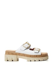 Moda in Pelle Octina Double Buckle Chunky  Mules - Image 1 of 4